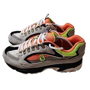 Skechers Snoop Dogg Stamina SNOOP 91 Gray Orange Leather Shoes Mens 12 Brand New